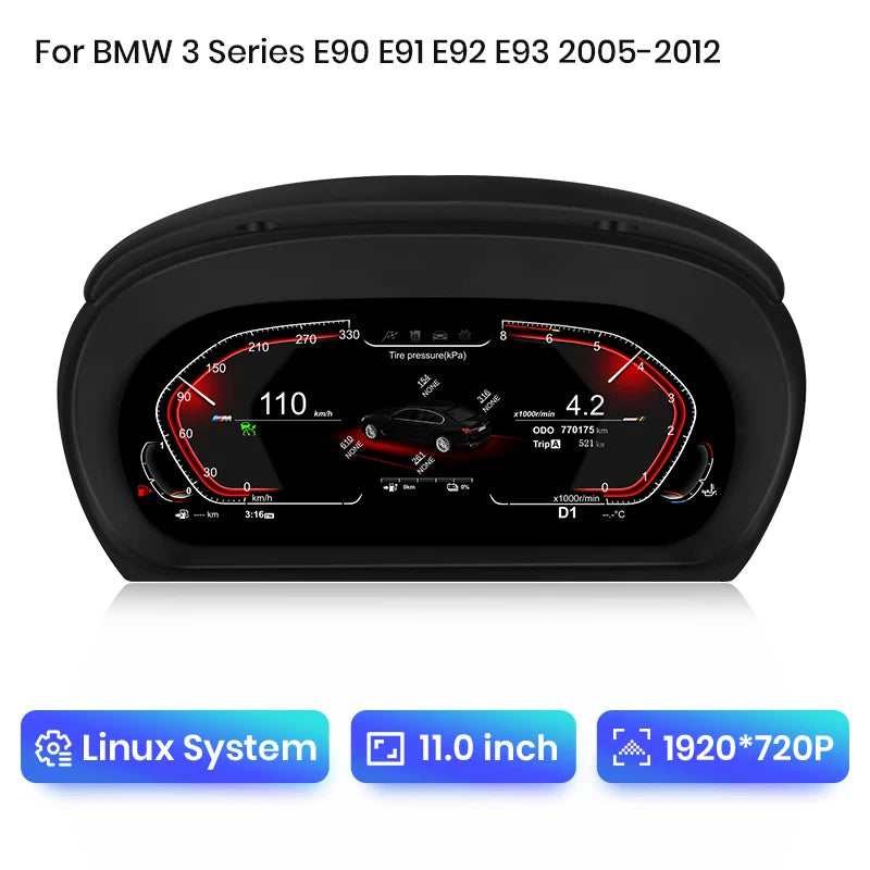 Dashboard Digital Cluster For Bmw 3 Series E90 E91 E92 2005-2012