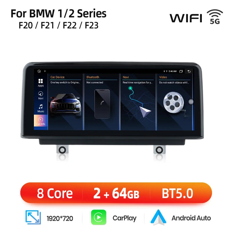 Wireless Carplay Android Auto For BMW 1 2 3 4 Series