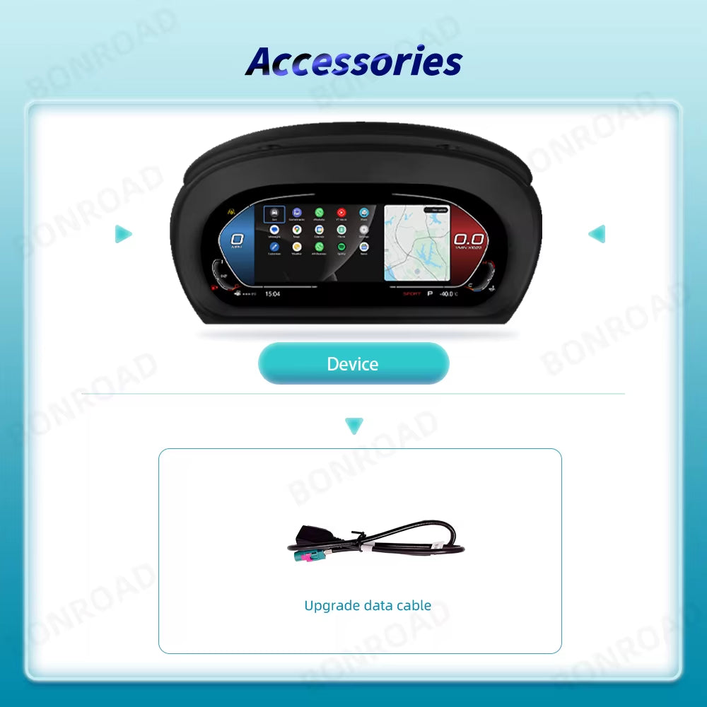 Linux 11 Inch 1920*720P Wireless Carplay Android Car Digital Instrument Cluster for BMW 3 Series E90 E91 E92 Car Dashboard Cluster Speedometer Display Panel Cockpit Airplay Voor