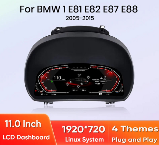 Digital Cluster Dashboard For BMW 1 Series E81 E82 E87 E88 2006 -2015
