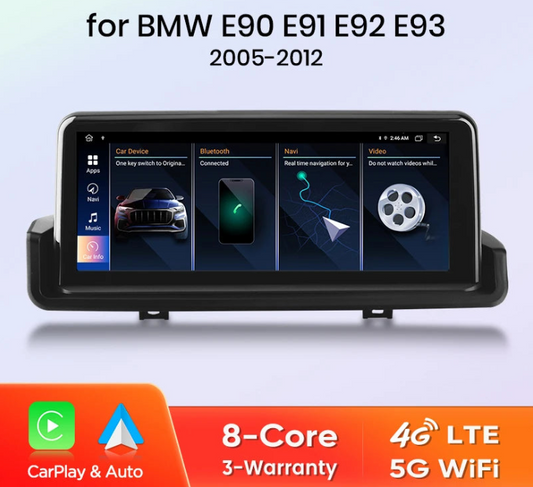 Wireless CarPlay/ Andorid Auto Navigation For BMW E90 E91 E92 E93 2005-2012