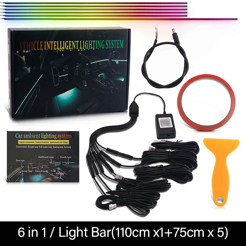Luminous Symphony 18-in-1 RGB Ambient Car Lighting System – APP Controlled