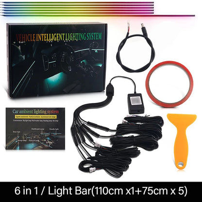 Luminous Symphony 18-in-1 RGB Ambient Car Lighting System – APP Controlled