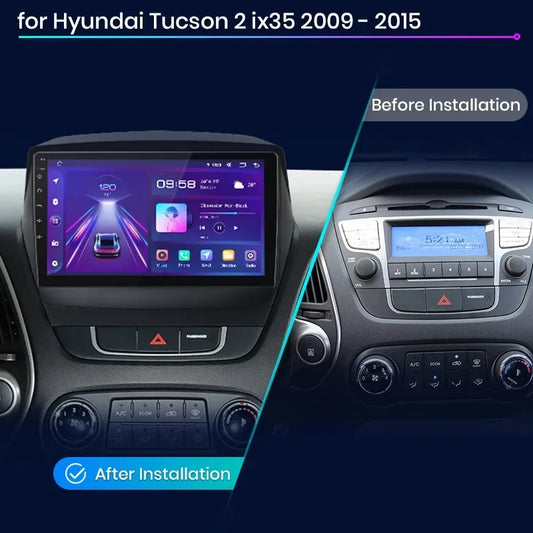 Wireless CarPlay Android Auto Navigation For Hyundai Tucson 2 ix35 2009 - 2015