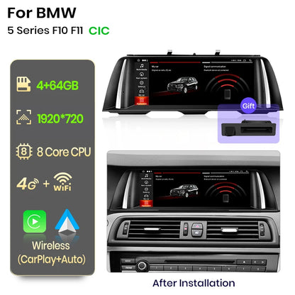 Wireless CarPlay Android Auto System For BMW 5 Series F10 F11 2011-2017