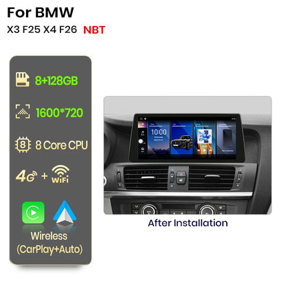 Wireless Carplay/ Android Auto Navigation For BMW X3 F25 X4 F26 2010-2017