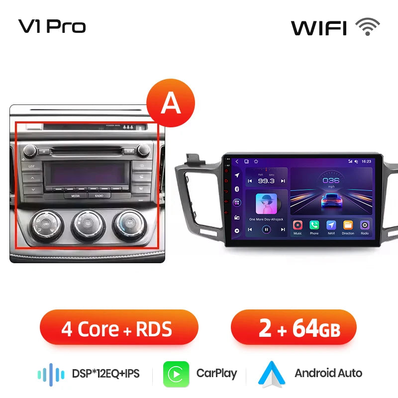 Android Infotainment for Toyota RAV4 (2012–2018)