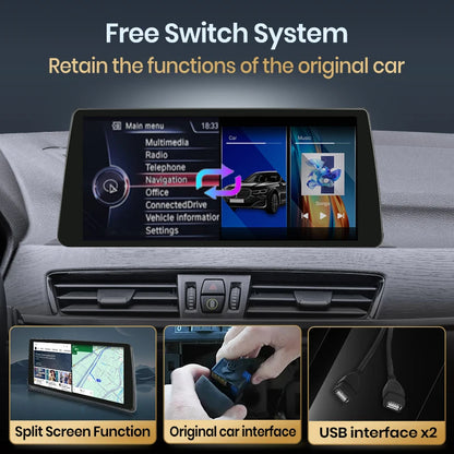 Wireless CarPlay/ Andorid Auto Navigation For BMW X1 F48 X2 F49 2013-2020