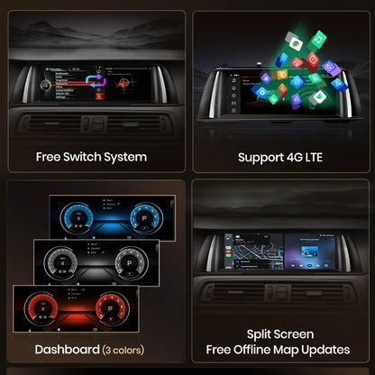 Wireless CarPlay Android Auto System For BMW 5 Series F10 F11 2011-2017