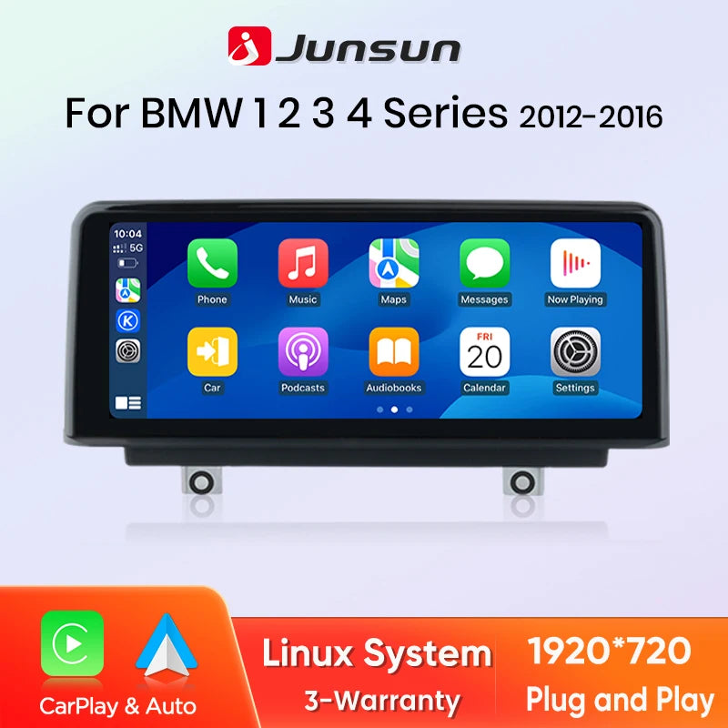 Linux System Wireless Carplay Android Navigation for BMW 1 2 3 4 Series F20 F21 F22 F30 F31 F32 F33
