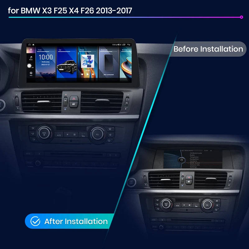 Wireless Carplay/ Android Auto Navigation For BMW X3 F25 X4 F26 2010-2017