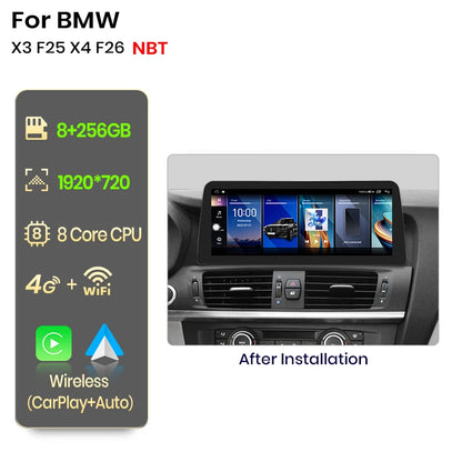 Wireless Carplay/ Android Auto Navigation For BMW X3 F25 X4 F26 2010-2017