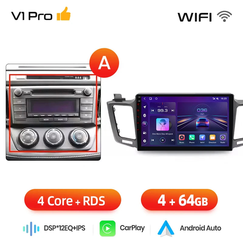 Android Infotainment for Toyota RAV4 (2012–2018)