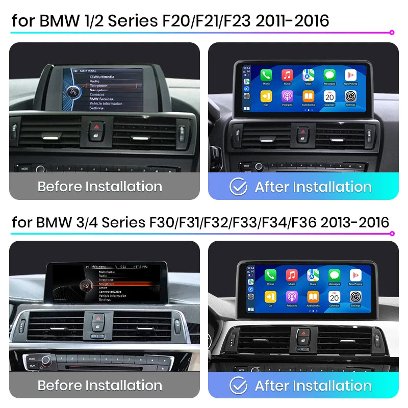 Linux System Wireless Carplay Android Navigation for BMW 1 2 3 4 Series F20 F21 F22 F30 F31 F32 F33