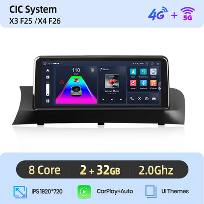 Wireless Carplay/ Android Auto Navigation For BMW X3 F25 X4 F26 2010-2017 CIC NBT