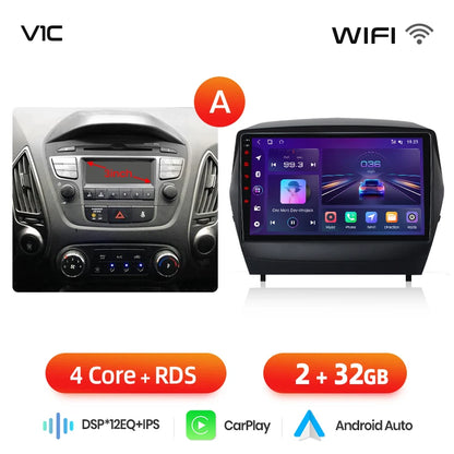 Wireless CarPlay Android Auto Navigation For Hyundai Tucson 2 ix35 2009 - 2015