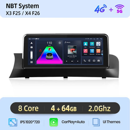 Wireless Carplay/ Android Auto Navigation For BMW X3 F25 X4 F26 2010-2017 CIC NBT