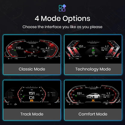 Digital Cluster Dashboard For BMW X1 E84 2009-2015