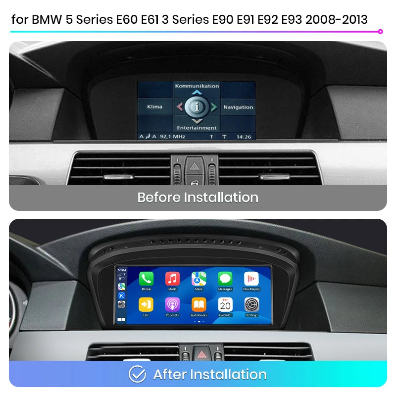 Wireless Carplay/ Android Auto Navigation For BMW 3/5 Series E60 E61 E62 E63 E90 E91 E92 E93