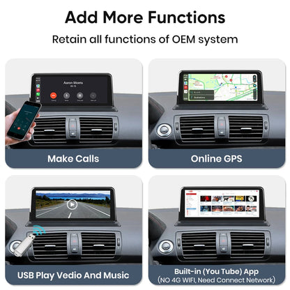 Linux Wireless Carplay Android Auto BMW 1 Series E81 E82 E87 E88