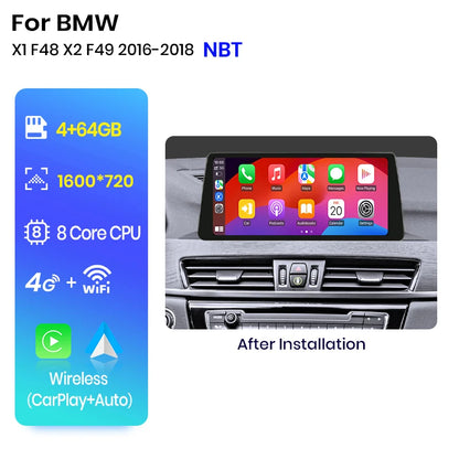 Wireless CarPlay/ Andorid Auto Navigation For BMW X1 F48 X2 F49 2013-2020