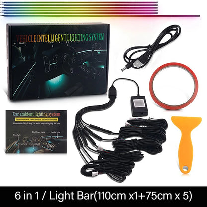 Luminous Symphony 18-in-1 RGB Ambient Car Lighting System – APP Controlled