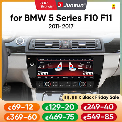 Junsun 10.25 inch Air Conditioning Screen For BMW 5 Series F10 F11 2011-2017 LCD Digital Display Climate Control Touch AC Board