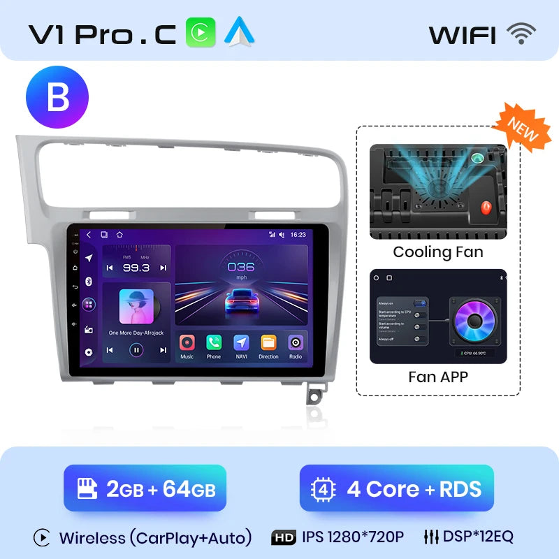 Android Infotainment for Volkswagen Golf 7 (2013–2017)