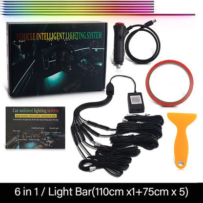 Luminous Symphony 18-in-1 RGB Ambient Car Lighting System – APP Controlled