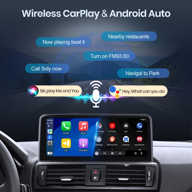 Wireless Carplay/ Android Auto Navigation For BMW X3 F25 X4 F26 2010-2017 CIC NBT