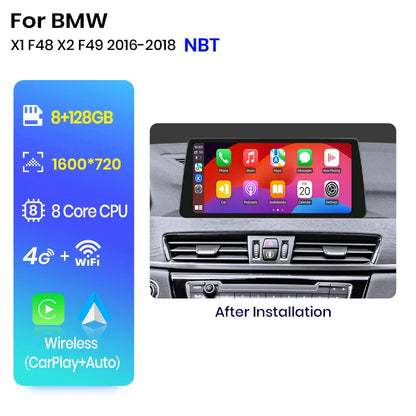 Wireless CarPlay/ Andorid Auto Navigation For BMW X1 F48 X2 F49 2013-2020