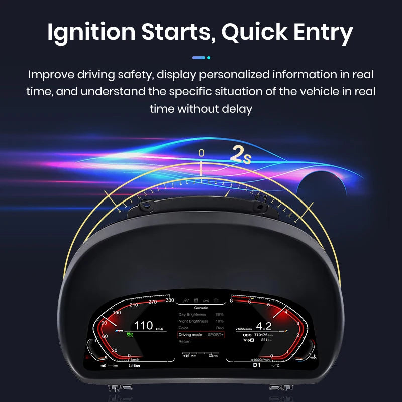 Digital Cluster Dashboard For BMW 1 Series E81 E82 E87 E88 2006 -2015