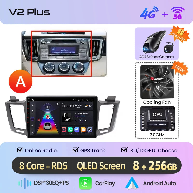 Android Infotainment for Toyota RAV4 (2012–2018)