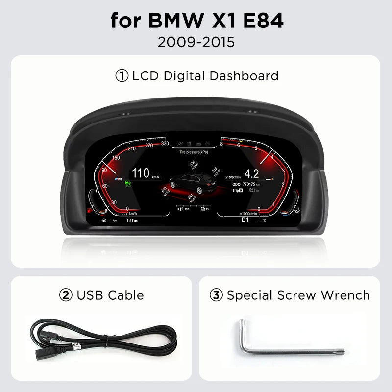 Digital Cluster Dashboard For BMW X1 E84 2009-2015