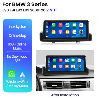 Wireless Navigation Carplay Android Auto BMW 3 Series E90 E91 E92 E93