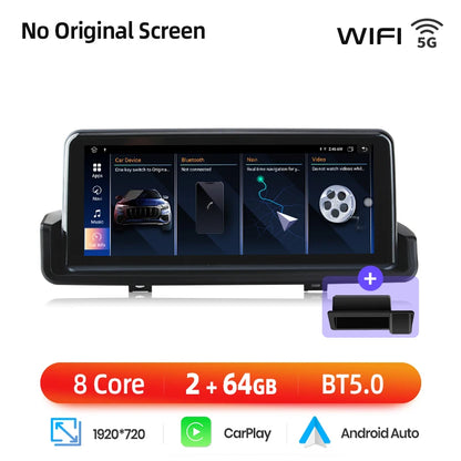 Wireless CarPlay/ Andorid Auto Navigation For BMW E90 E91 E92 E93 2005-2012