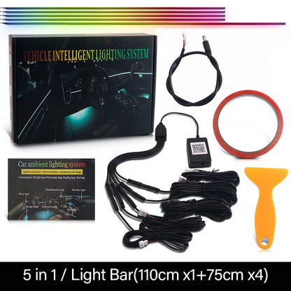 Luminous Symphony 18-in-1 RGB Ambient Car Lighting System – APP Controlled