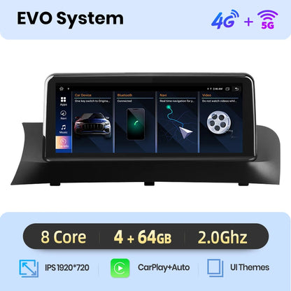 Wireless CarPlay Andorid Auto Navigation For BMW X3 F25 X4 F26 2018-2021 EVO