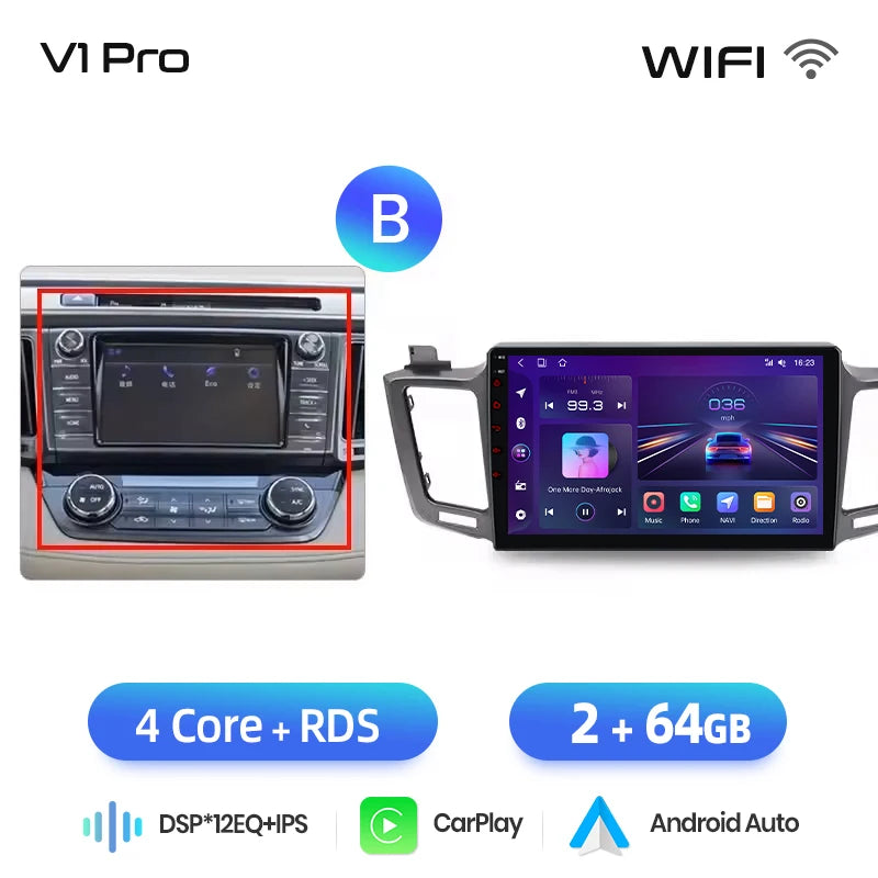 Android Infotainment for Toyota RAV4 (2012–2018)