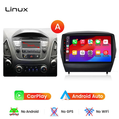 Wireless CarPlay Android Auto Navigation For Hyundai Tucson 2 ix35 2009 - 2015