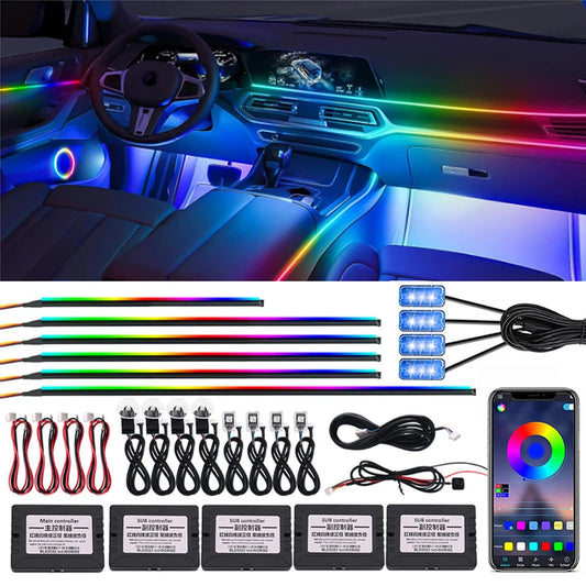 Luminous Symphony 18-in-1 RGB Ambient Car Lighting System – APP Controlled