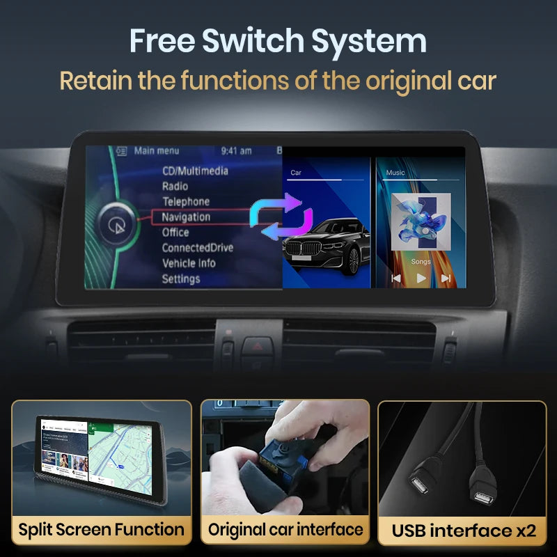 Wireless Carplay/ Android Auto Navigation For BMW X3 F25 X4 F26 2010-2017