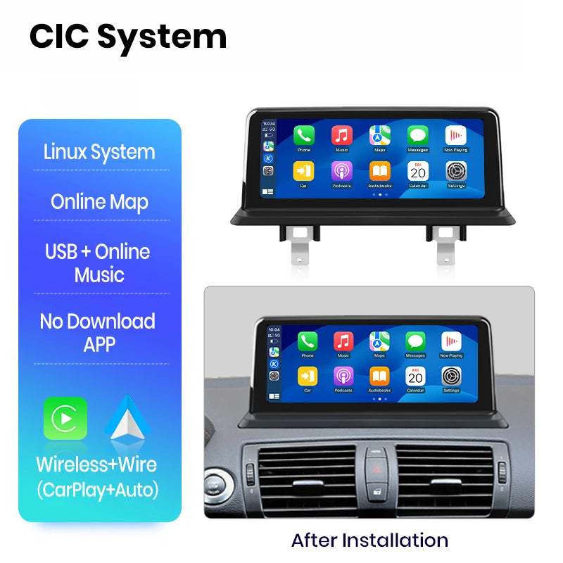 Linux Wireless Carplay Android Auto BMW 1 Series E81 E82 E87 E88