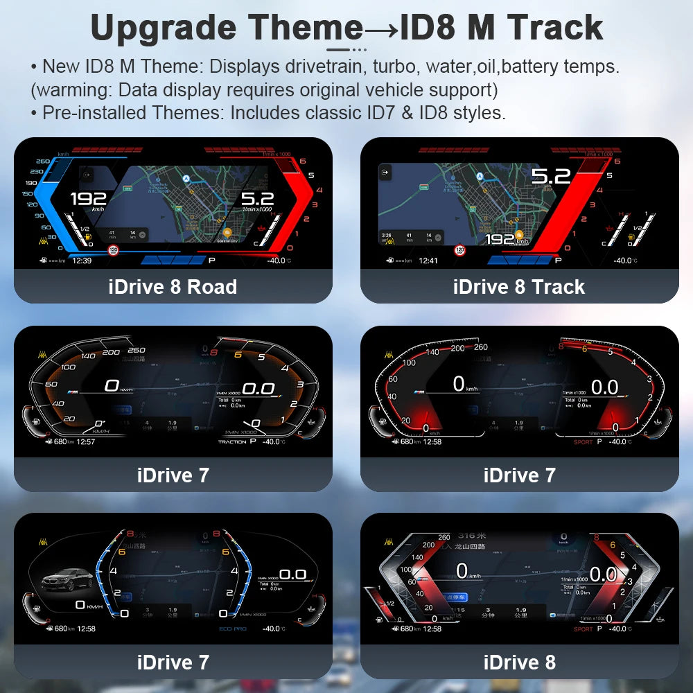 Digital Cluster Wireless Carplay for BMW 3 Series E90 E91 E92 2005-2012