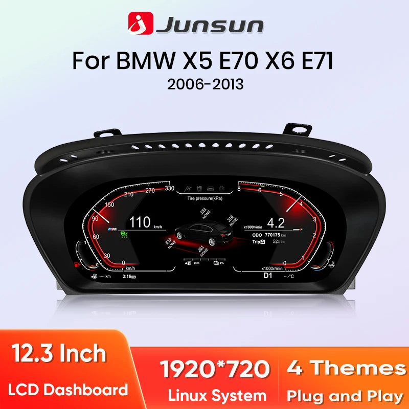 Digital Cluster Dashboard For BMW X5 E70 X6 E71 2006-2013