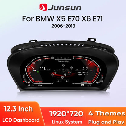 Digital Cluster Dashboard For BMW X5 E70 X6 E71 2006-2013