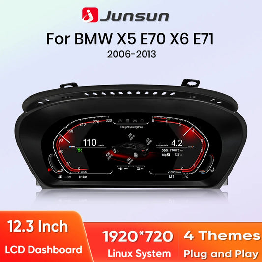 Digital Cluster Dashboard For BMW X5 E70 X6 E71 2006-2013