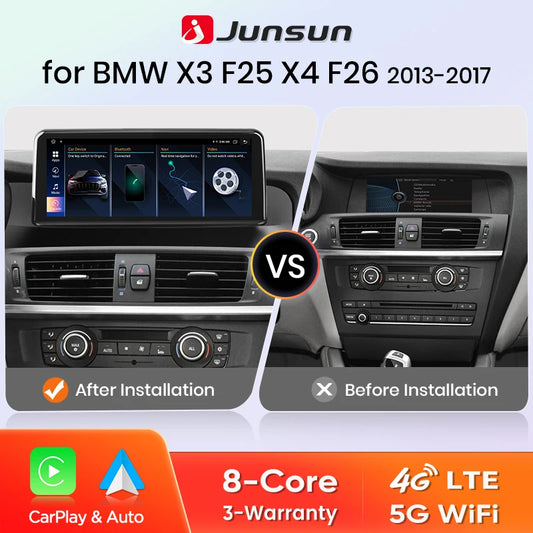 Wireless Carplay/ Android Auto Navigation For BMW X3 F25 X4 F26 2010-2017 CIC NBT
