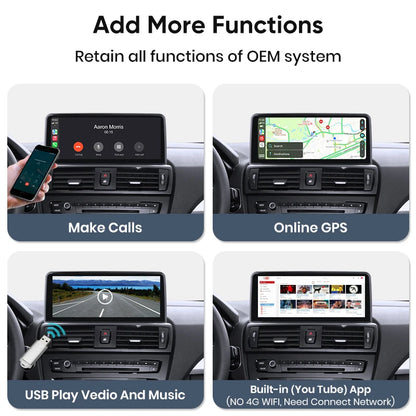 Linux System Wireless Carplay Android Navigation for BMW 1 2 3 4 Series F20 F21 F22 F30 F31 F32 F33