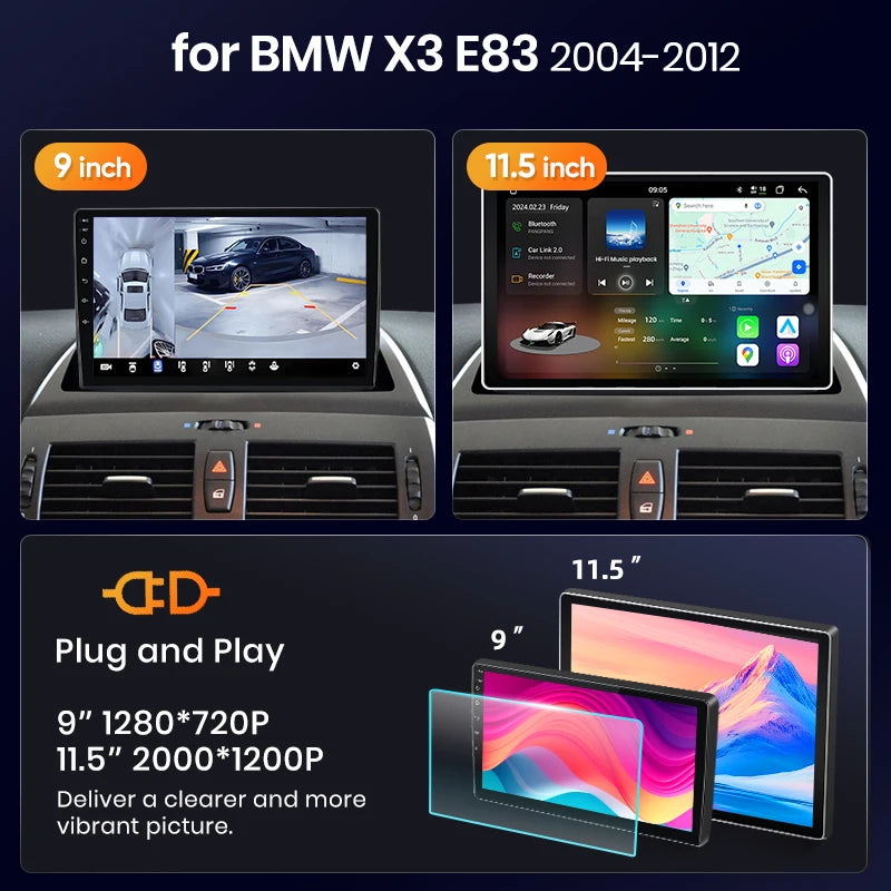 CarPlay Android Car Radio For BMW X3 E83 2004-2012